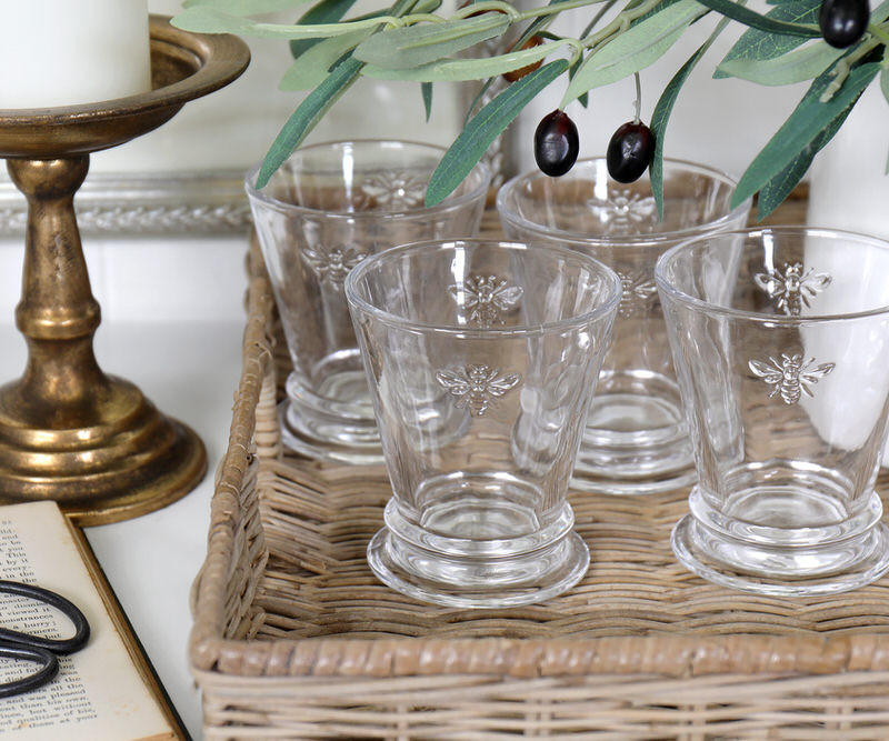 Set 4 French Bee Tumblers