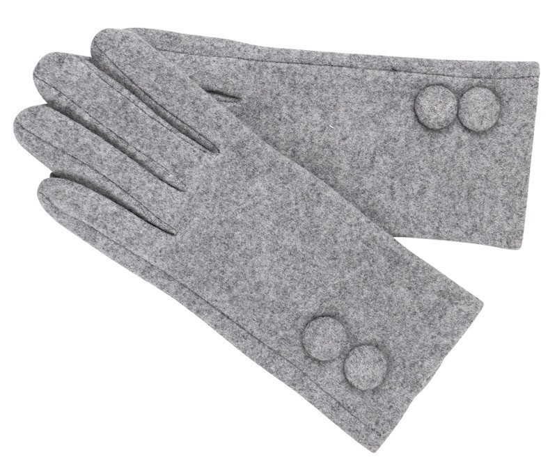 Winona 2 Button Gloves - Grey