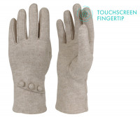 Seattle 3 Button Gloves - Cream