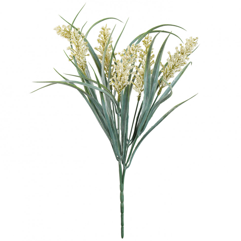 Set 3 Cream Lirabelle Flowering Grass Stems, decorative flowers or foliage for vase styling