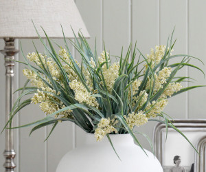 Set 3 Cream Lirabelle Flowering Grass Stems