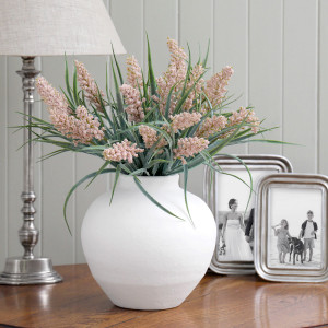 Set 3 Pink Lirabelle Flowering Grass Stems, a decorative botanical stem or arrangement for styling in a vase