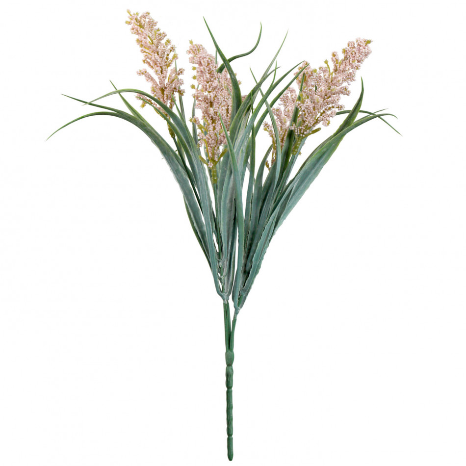 Set 3 Pink Lirabelle Flowering Grass Stems, decorative flowers or foliage for vase styling
