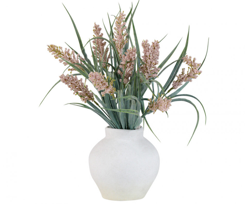 Set 3 Pink Lirabelle Flowering Grass Stems