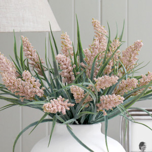 Set 3 Pink Lirabelle Flowering Grass Stems, decorative artificial flower or foliage stem