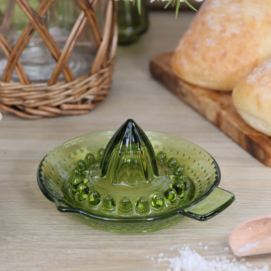 Heritage Green Glass Juicer
