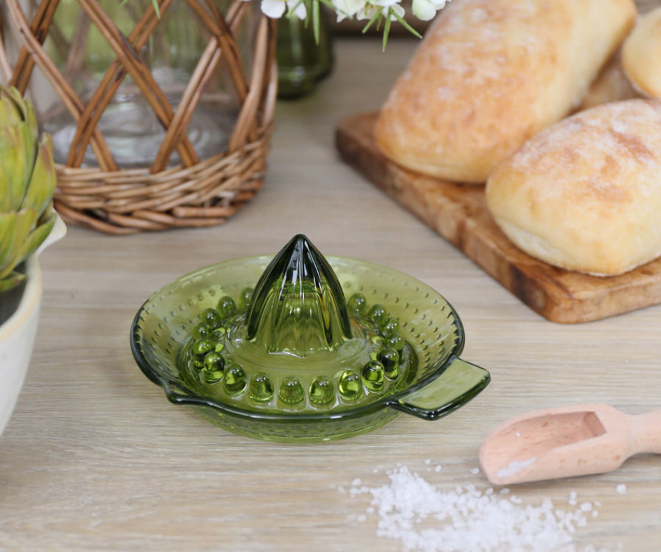 Heritage Green Glass Juicer