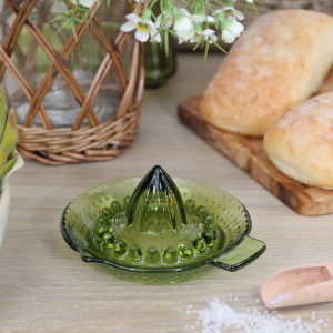 Heritage Green Glass Juicer