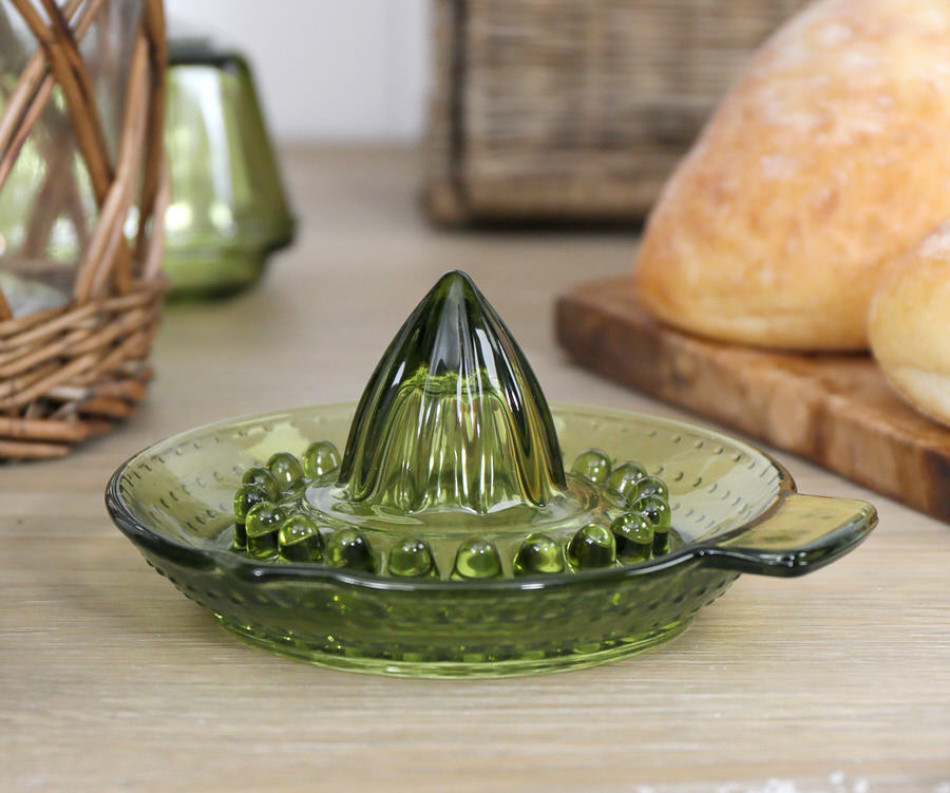 Heritage Green Glass Juicer
