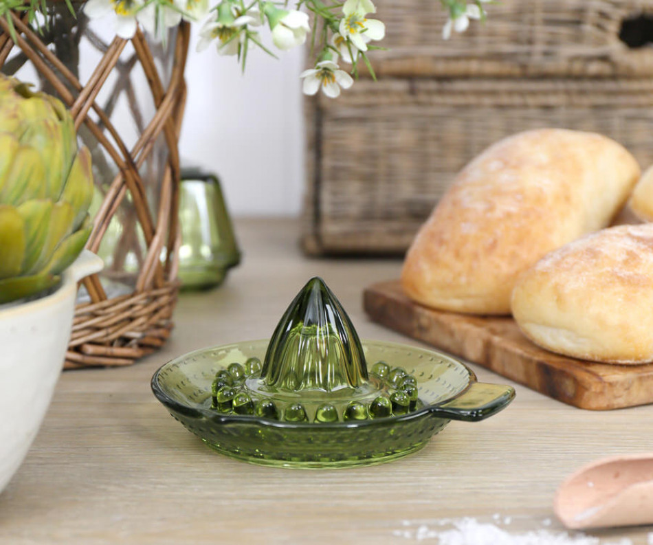 Heritage Green Glass Juicer