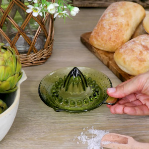 Heritage Green Glass Juicer
