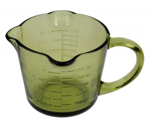 Heritage Green Glass Measuring Jug