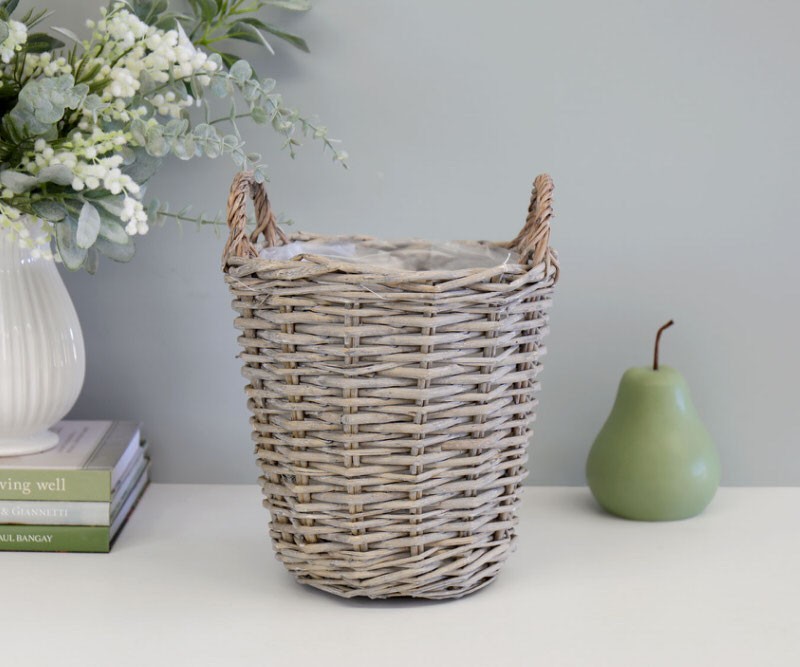Hudson Grey Willow Planter Basket Medium
