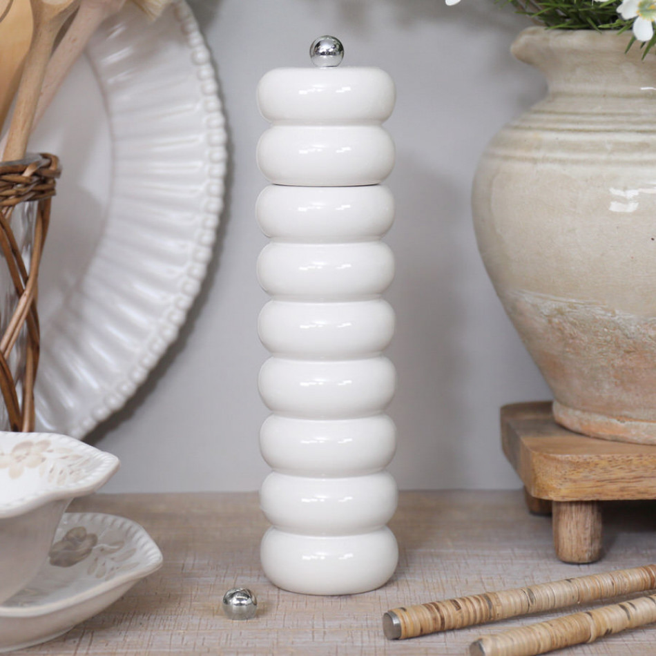 Cromwell Salt & Pepper Grinder - White, decorative home accessory