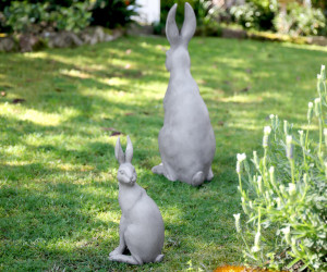 Small Harold the Hare Sculpture - Grey