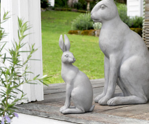 Small Harold the Hare Sculpture - Grey