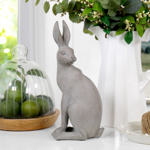 Small Harold the Hare Sculpture - Grey, decorative home accessory