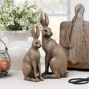 Small Harold the Hare Sculpture - Brown, a decorative accent for shelf or tabletop display