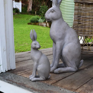 Small Harold the Hare Sculpture - Grey