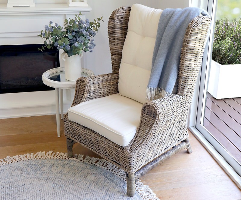 Highbury Rattan Wingback Armchair