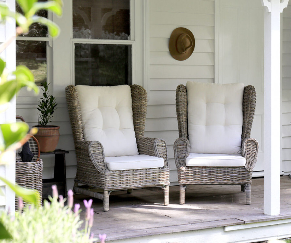Highbury Rattan Wingback Armchair