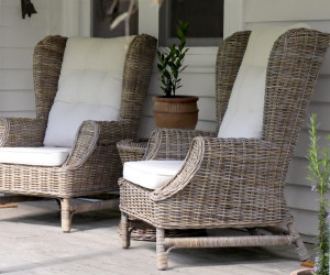 Highbury Rattan Wingback Armchair
