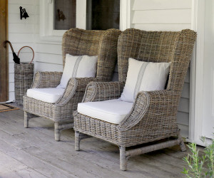 Highbury Rattan Wingback Armchair
