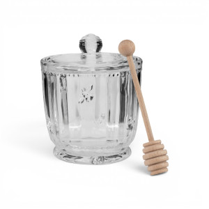 Millbrook Glass Honey Jar + Dipper