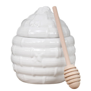 Honeyfield White Bee Honey Jar, shown as a standalone product for clear identification