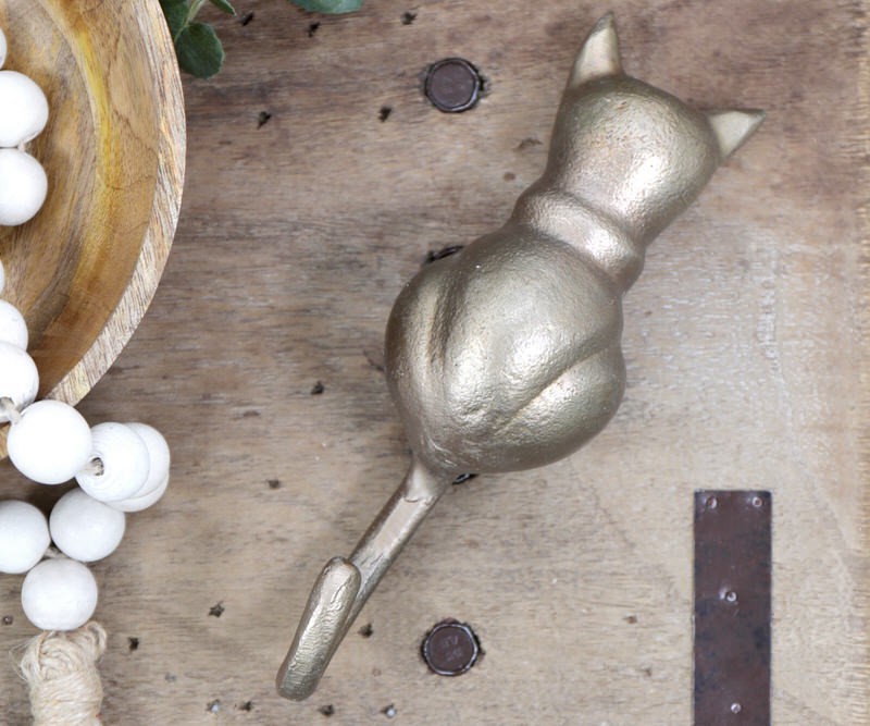 Figaro Cat Wall Hook - Antique Bronze