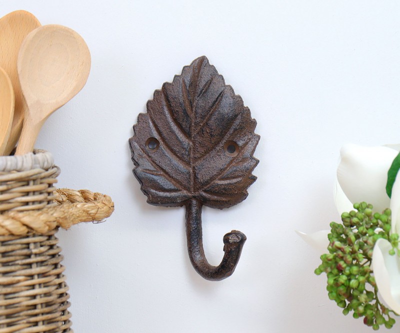 Mulberry Leaf Wall Hook Cast Iron Hook Gift ideas for that special
