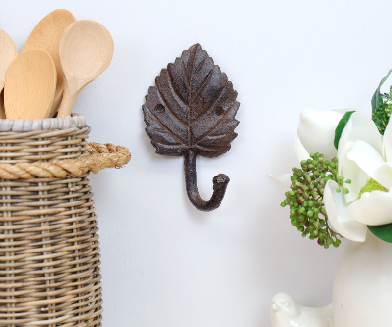 Mulberry Leaf Wall Hook - Cast Iron Hook