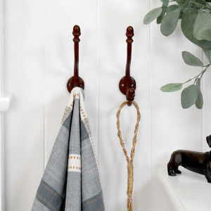 Francis Long Vintage Double Hook, a functional fitting for displaying, holding or organising household items