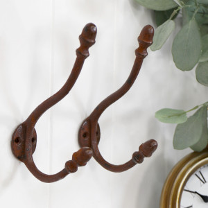 Francis Long Vintage Double Hook, wall-mounted storage and organisation piece