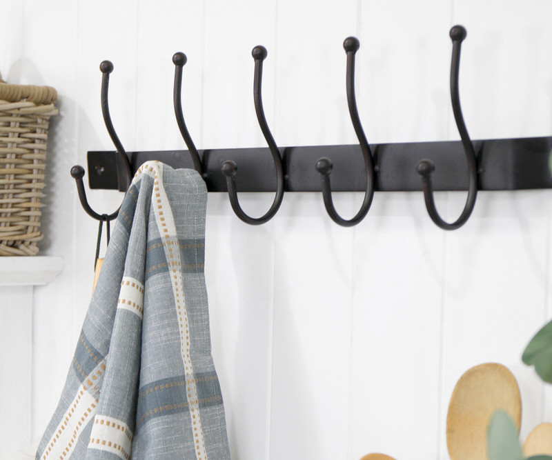 Ashmore Black Iron 5 Hook Coat Rack