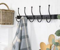 Ashmore Black Iron 5 Hook Coat Rack