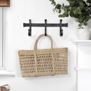 Shepherd Black Iron 3 Hook Coat Rack, a functional household accessory for display or organisation