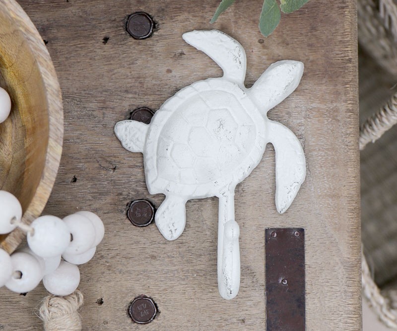White Sea Turtle Wall Hook