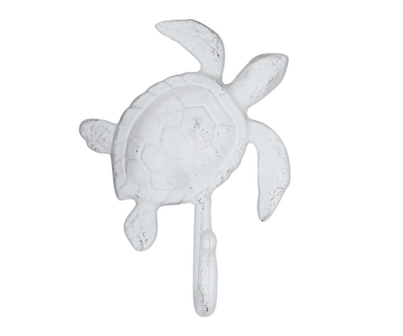 White Sea Turtle Wall Hook