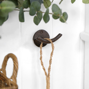 Clipper Cast Iron Double Hook, a functional fitting for displaying, holding or organising household items