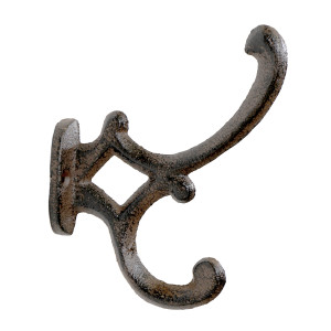 Kingston Cast Iron Double Wall Hook, a functional fitting for displaying, holding or organising household items