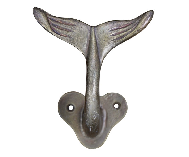 Moby Bronze Whale Wall Hook
