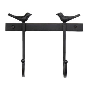 Sadlers Bird 2-Hook Coat Rack, a functional fitting for displaying, holding or organising household items