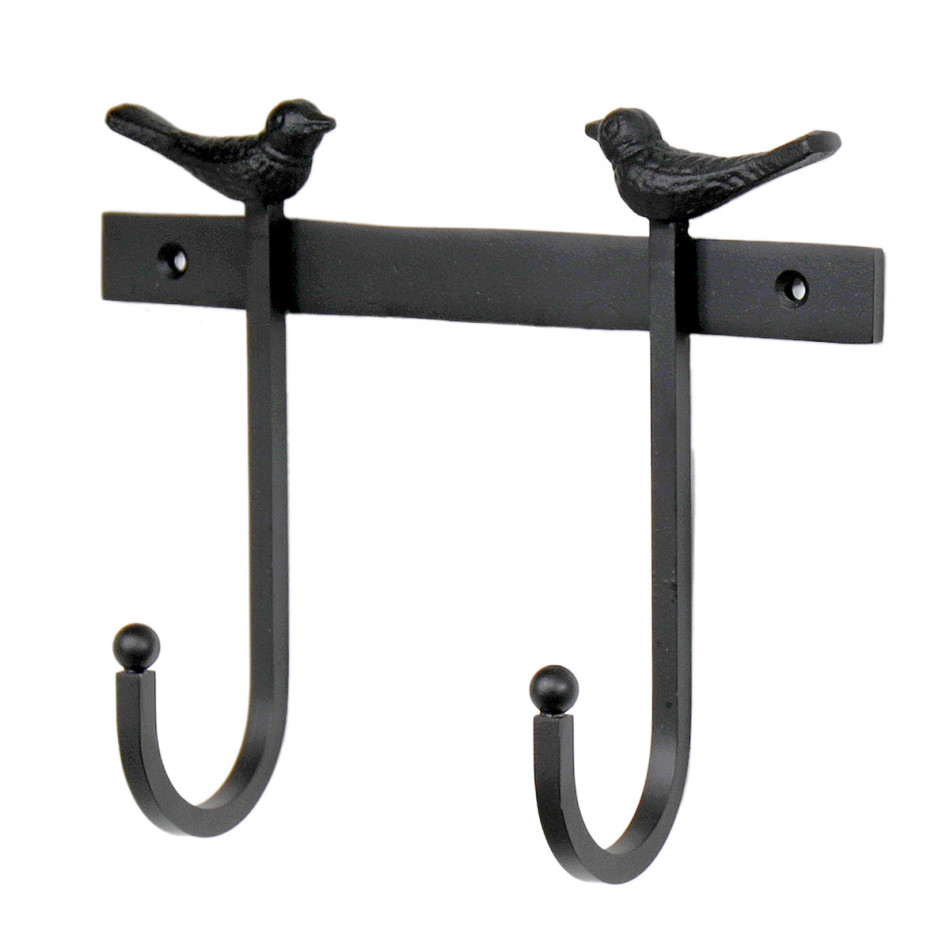 Sadlers Bird 2-Hook Coat Rack, wall-mounted storage and organisation piece