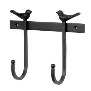 Sadlers Bird 2-Hook Coat Rack, wall-mounted storage and organisation piece