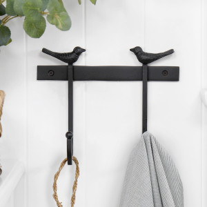 Sadlers Bird 2-Hook Coat Rack, a functional household accessory for display or organisation