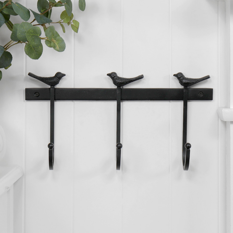 Sadlers Bird 3-Hook Coat Rack, wall-mounted storage and organisation piece