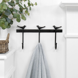 Sadlers Bird 3-Hook Coat Rack, a functional fitting for displaying, holding or organising household items