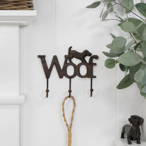 Woof Dog Cast Iron Wall Hooks, designed to add practical storage or display space to the home