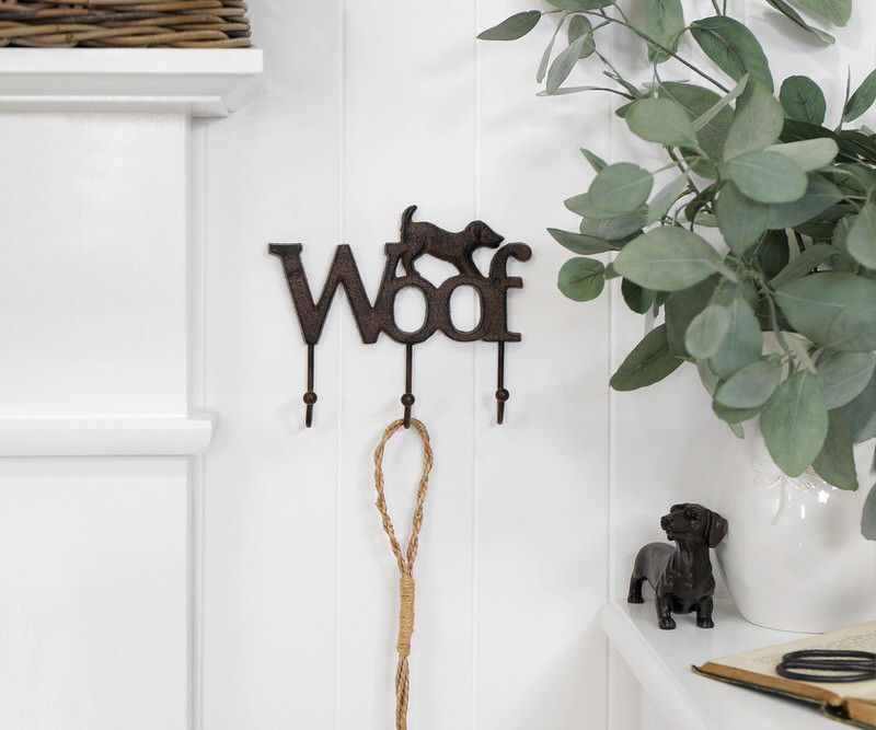 Woof Dog Cast Iron Wall Hooks